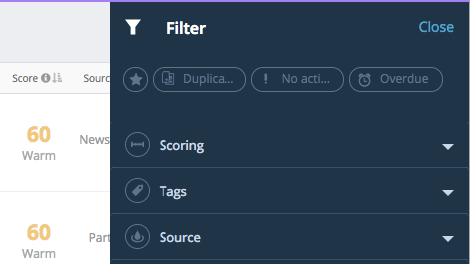 Filters and Sorting