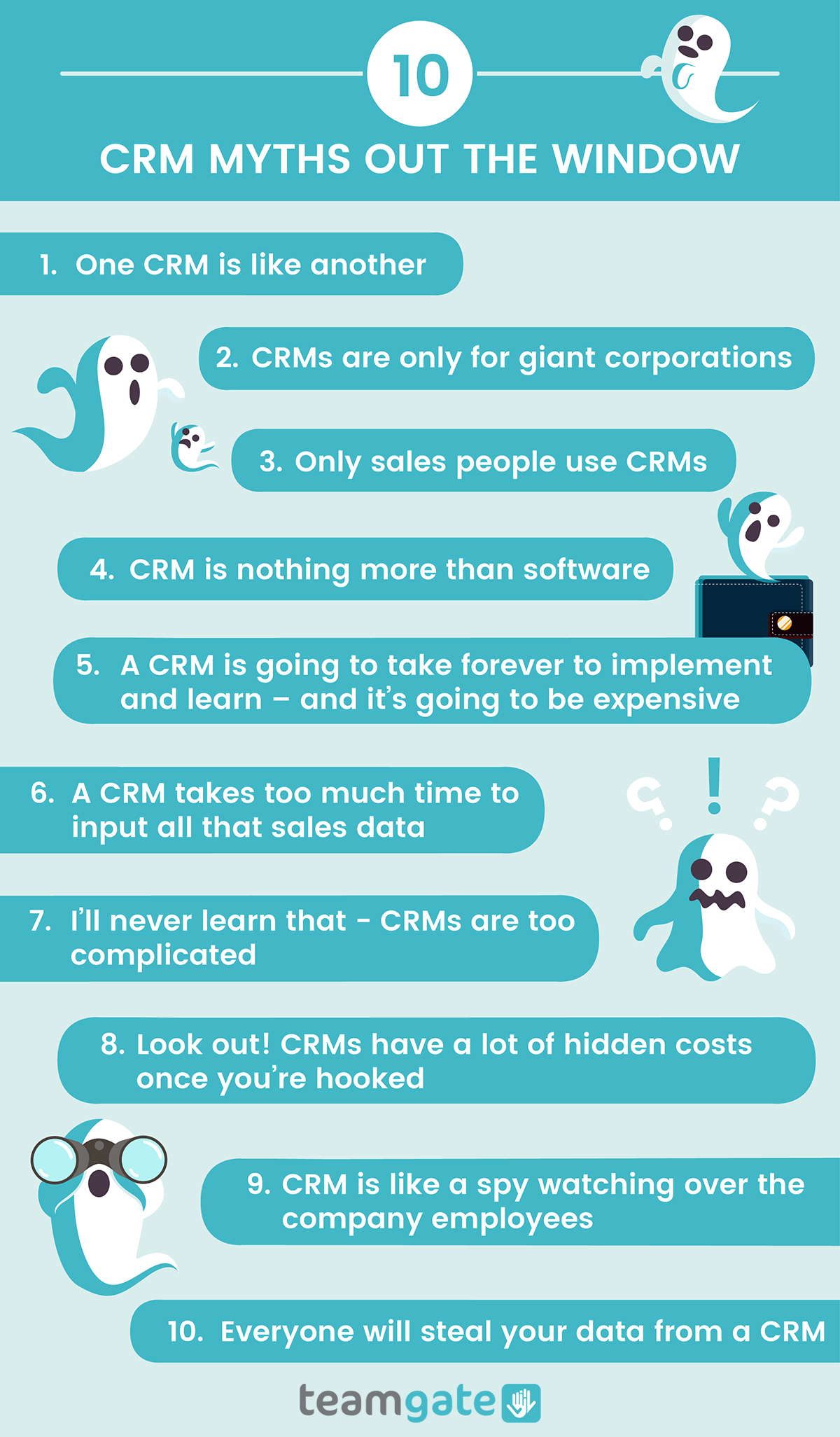 CRM Myths Debunked Infographic by Teamgate