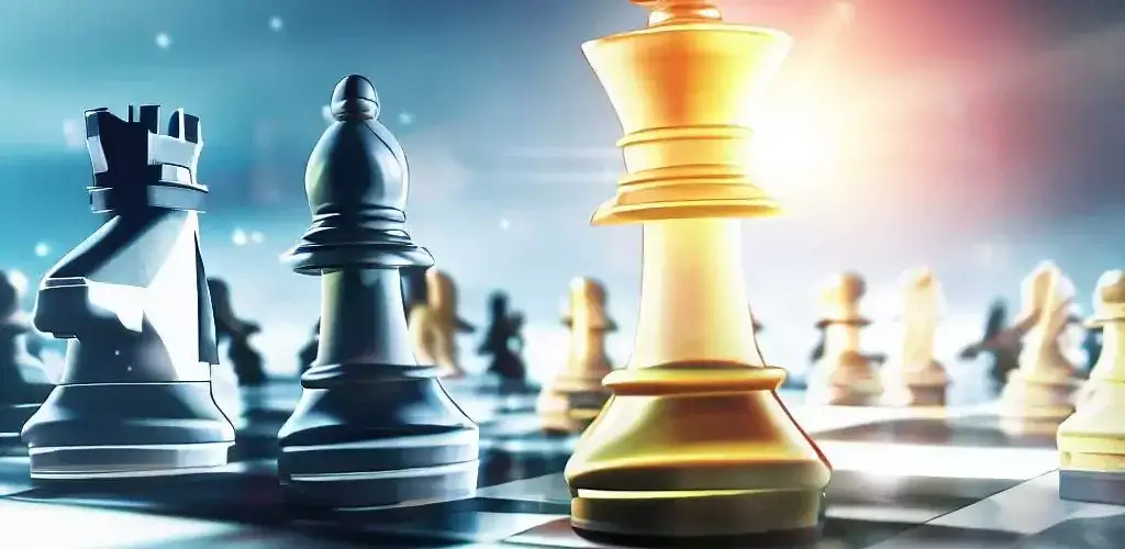A chess board with pieces symbolizing different sales tactics in a dynamic business arena