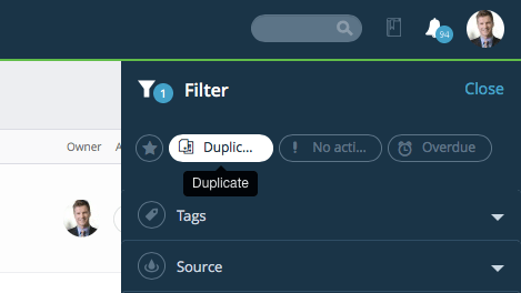 Contact Duplicates Filtering