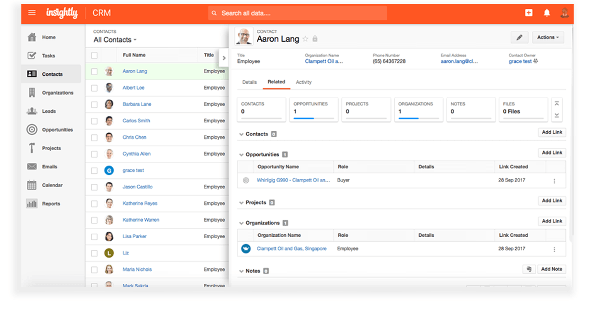 Salesforce Alternatives - Insightly