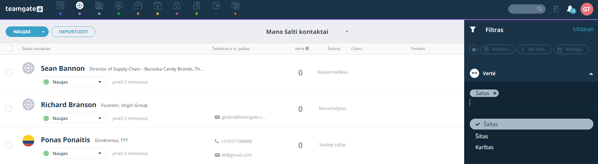 Kaip nustatyti šalto kontakto vertę?