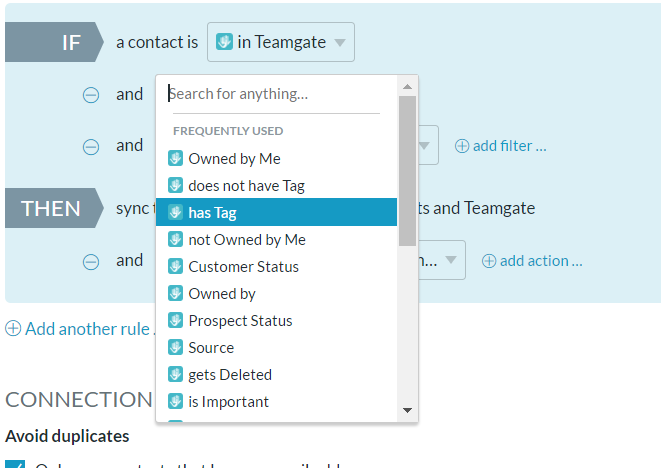 set-rules-teamgate-piesync-integration.png