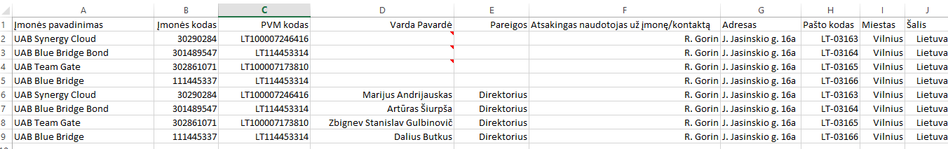 Importación de base de datos de clientes en formato CSV