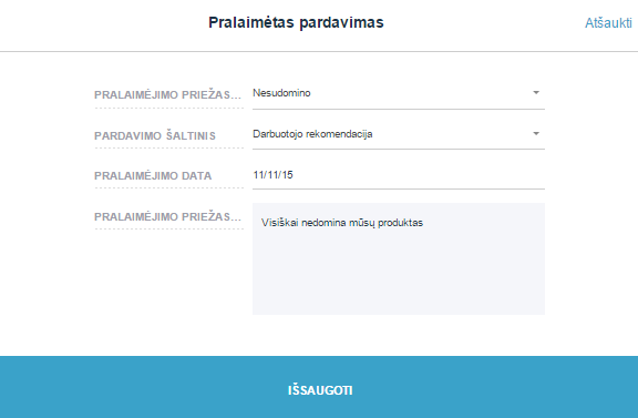 Kaip laimėti/pralaimėti pardavimą?
