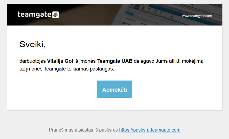Kaip perduoti (deleguoti) mokėjimą kitam asmeniui?