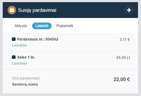 Kokie pardavimai atsivaizduoja prie Įmonių ar Kontaktų?
