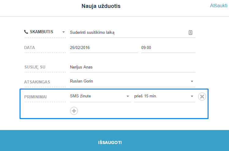 Kaip nusiųsti SMS žinutę Šaltam kontaktui?