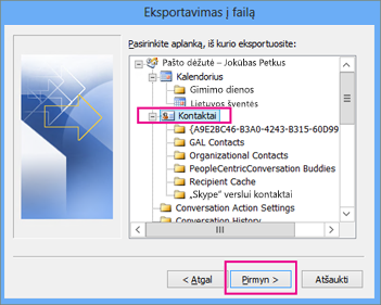 Kaip importuoti šaltus kontaktus iš Outlook?