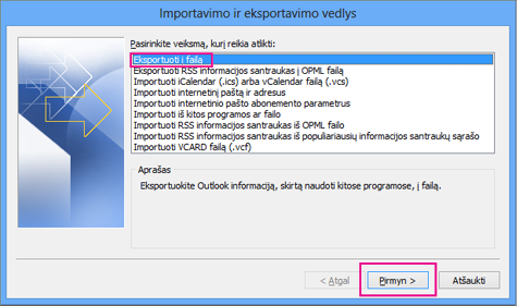 Kaip importuoti šaltus kontaktus iš Outlook?