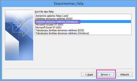 Kaip importuoti šaltus kontaktus iš Outlook?