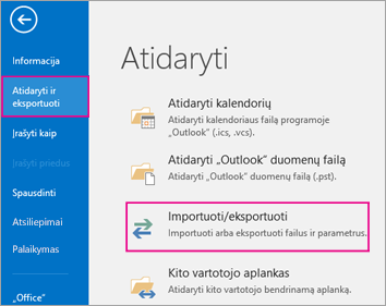 Kaip importuoti šaltus kontaktus iš Outlook?