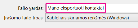 Kaip importuoti šaltus kontaktus iš Outlook?